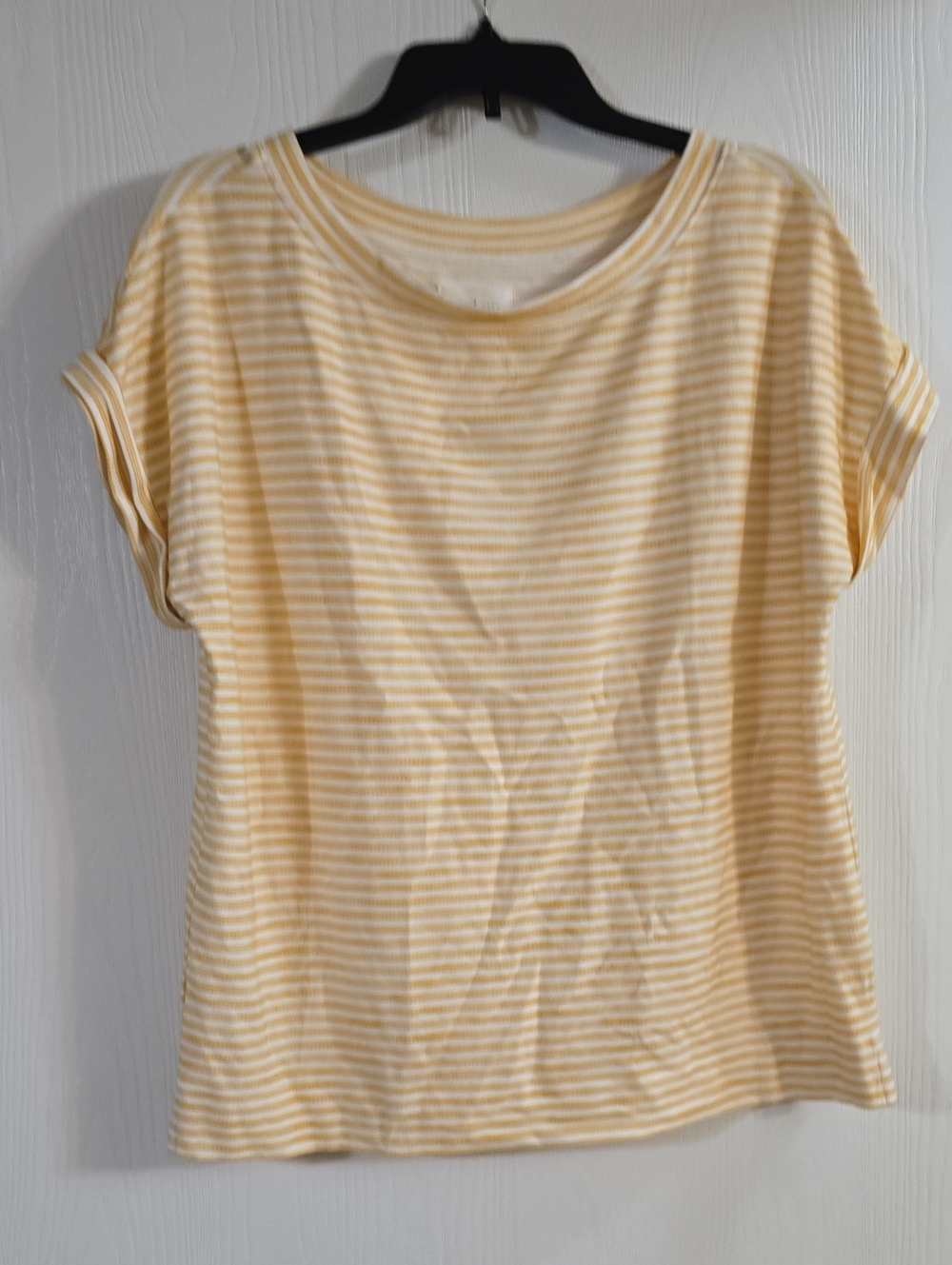 Lou & Grey Yellow and White Striped Short-Sleeve Tee